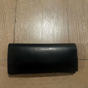 Saint Laurent Black Leather Foldover Wallet